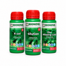 Bionova Ultimate Flower Combo: X-ceL, Silution and The Missing Link 250 ml bottles on white